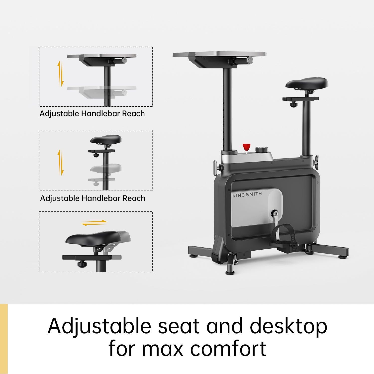 KingSmith W1B — adjustable seat height and desk position